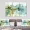 Designart - Abstract Watercolor Green House - Modern Canvas Art